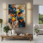 Liniowy kinkiet Sparo LED 120 cm złoty - nowoczesny