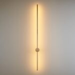 Liniowy kinkiet do salonu Sparo LED 120 cm złoty - dekoracyjny - z ciepłą barwą światła