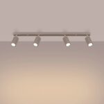 Listwa sufitowa Karbon 4L taupe - cztery kierunkowe tuby