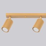 Listwa sufitowa do eleganckiego salonu Karbon 4L - 4 złote ruchome ryflowane spoty