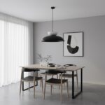 Metalowa lampa wisząca nad stół Mega - do nowoczesnego salonu