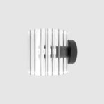 Minimalistyczny kinkiet Blur czarny - cylindryczny szklany klosz