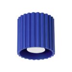 Niebieska tuba na sufit Aura Maxi - ryflowana - Sollux