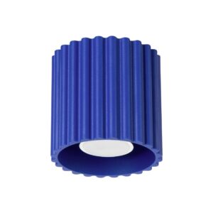 Niebieska tuba na sufit Aura Maxi - ryflowana - Sollux