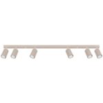 Nowoczesna lampa sufitowa Karbon 6L taupe - 6 reflektorów