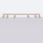 Nowoczesna lampa sufitowa do kuchni Karbon 6L taupe - 6 ruchomych reflektorów