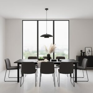 Nowoczesna lampa wisząca Babel czarna - warstwowy klosz