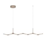 Nowoczesna lampa wisząca do eleganckiej kuchni Vea 130 szampańskie złoto - LED