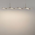 Nowoczesna lampa wisząca nad blat Vea 130 złota - LED