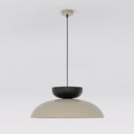Beżowo-czarna lampa wisząca Mega - Emibig - 1