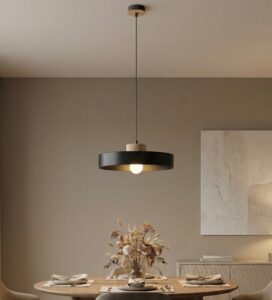 Nowoczesna lampa wisząca nad stół Kivi 35 czarna - okrągła