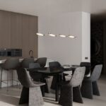 Nowoczesna lampa wisząca nad stół Vea 130 złota - LED