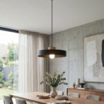 Nowoczesna lampa wisząca nad stół do jadalni Kivi 35 czarna - okrągła