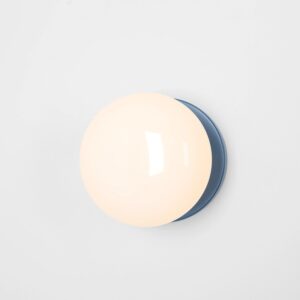 Nowoczesny kinkiet Flo Sky 19 niebieski - szklany