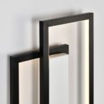 Nowoczesny kinkiet dekoracyjny Symmetry 160 LED czarny - loft - geometryczny