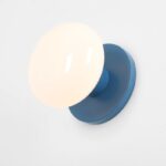 Nowoczesny kinkiet do sypialni Flo Sky 19 niebieski - szklany - okrągły