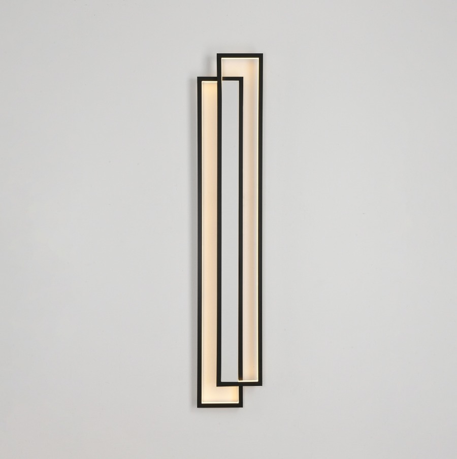 Nowoczesny kinkiet plafon Symmetry 160 LED czarny - loft