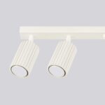 Podłużna lampa sufitowa Karbon 6L beż - 6 ruchomych tub - do funkcjonalnej kuchni