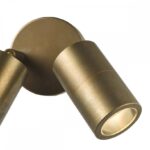 Podwójny kinkiet zewnętrzny Ortega IP65 mosiądz - regulowane klosze - lity mosiądz