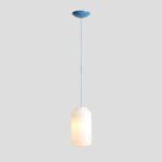 Szafirowy zwis sufitowy Flask Sapphire 19 - smukły klosz