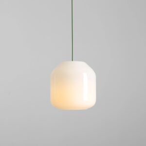 Szałwiowa lampa wisząca Flask Sage 18 - butelkowy klosz