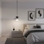 Szaro-czarna lampa wisząca do salonu Mulan - metalowy klosz o średnicy 30 cm