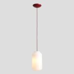 Szklana lampa wisząca nad wyspę Flask Cherry 19 - opalowy klosz