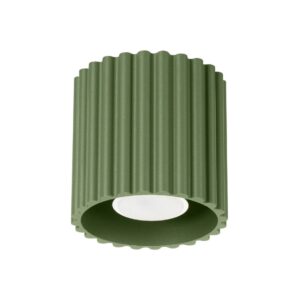 Zielona oprawa natynkowa Aura Maxi cylindryczna - ryflowana