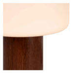 skandynawska minimalistyczna lampka stołowa drewniana - Kenan Lucide