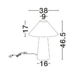 Lampa stołowa stożkowa Aurea - japandi lniany klosz - miękkie światło - 2