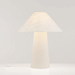 Aurea - minimalistyczna lampa stołowa z lnu w stylu japońskim