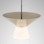 Dekoracyjna modernistyczna beżowa lampa z miękkim rozproszonym światłem