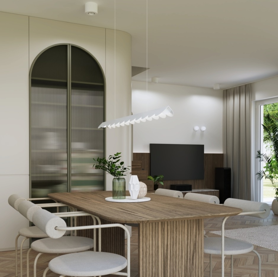 Designerska lampa wisząca nad stół Biscuit 130 biała 4000K LED