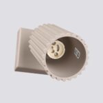 Kinkiet ścienny Karbon taupe - ruchomy ryflowany spot - minimalistyczny