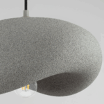 Lampa Terra szara - minimalistyczna lampa do salonu japandi
