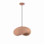 Lampa Terra terracotta – dekoracyjna lampa wisząca japandi do salonu