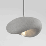 Lampa wisząca Terra szara japandi - fakturowany klosz w stylu wabi-sabi