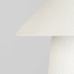 Lampa stołowa stożkowa Aurea - japandi lniany klosz - miękkie światło - 3
