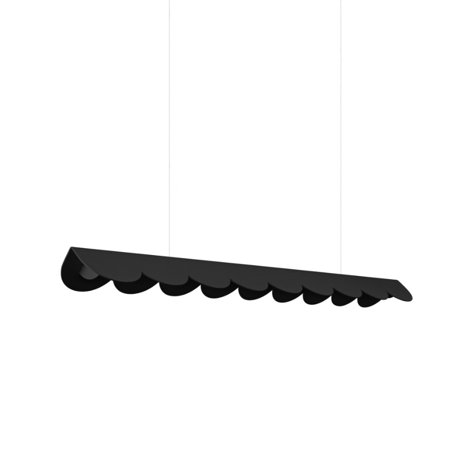 Nowoczesna lampa wisząca Biscuit 100 3000K LED czarna - falowana