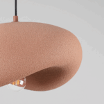Nowoczesna lampa wisząca Terra 40 - ceglasta, styl japandi