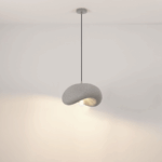 Terra elegancka szara lampa do salonu z miękkim światłem