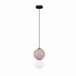 Lampa wisząca klosz kula Vela - kolor moka, dekoracyjna ceramiczna kula - 1