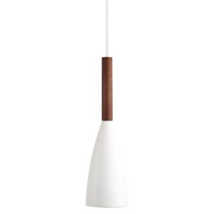 Biała lampa wisząca Pure 10 - DFTP Nordlux - metal i drewno - styl scandi