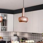 Miedziana lampa w skandynawskim stylu do kuchni