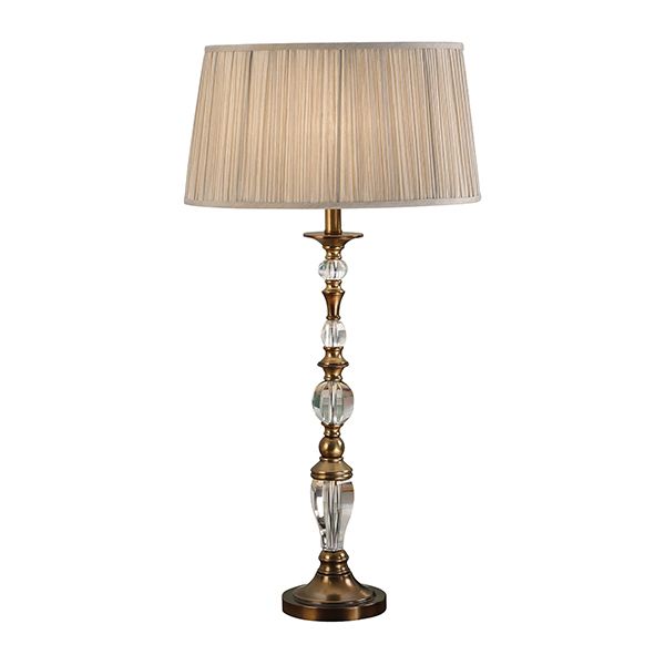 duża lampa stołowa do salonu - elegancka podstawa i abażur