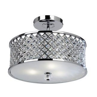 Elegancki plafon Hudson - Endon Lighting - srebrny