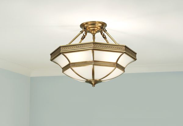 Klasyczna lampa sufitowa Balfour - Interiors - mosiądz - 1