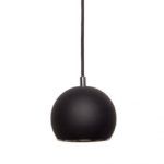 Czarna lampa wisząca kula - nad stół w kuchni