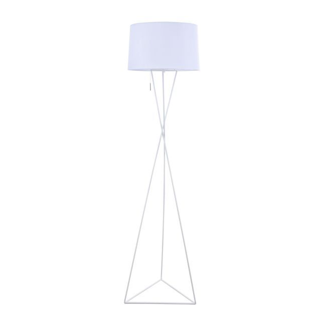 lampa podłogowa tripod w białym matowym kolorze