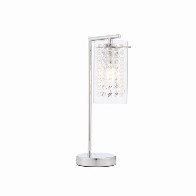Lampa stołowa Alda - Endon Lighting -  srebrna, szklana